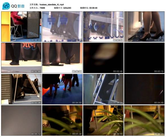 欧美展会服务小姐丝袜脚玩高跟鞋片hostess_standiste_4L