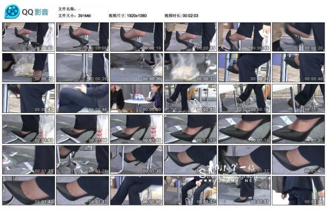 制服OL挑鞋！脚趾缝诱惑！