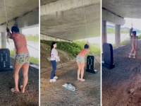 【千洢】诡异场！户外吊绑跪拜