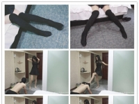 狗狗跪舔女王的长筒靴脏鞋底