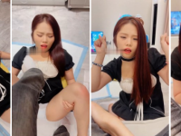 【橙宝】强迫闺蜜下跪-白棉袜羞辱