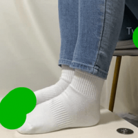 饱饱女神】 白棉袜隔板踩吐