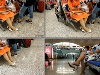 候车室 SI WA BIG MM 含蓄 挑鞋