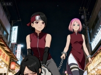 有人要的佐良娜骑雏田小樱牵狗的图