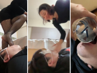 【朱砂痣】桌下新宠物-深喉虐乳/强制喂食各种脏东西