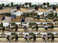 沙滩上岸穿鞋棉袜MM花样多多