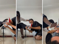 【静御殿下】狠抽耳光/高跟黑丝虐【完整版】