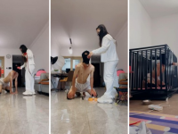 【南月女神】遛狗犬化-重度鞭打-囚禁狗笼