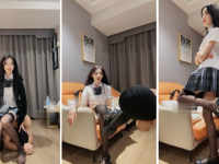 【千千】JK女神主-黑丝美腿虐杀