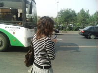 我的原创黑丝长靴街拍