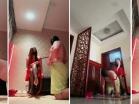 【苏州十三姨】跪舔高跟黑丝美腿