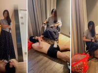 【香芋朱朱】运动鞋白袜踢踹踩踏-耳光