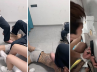 【牙印】精神小伙这回精神了，被几个中学女生抓住了狂...