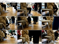 试鞋的船袜 美 女 总想把脚藏在TUI下可难逃犀利的角度