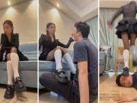 【诗酒】美少女S-小皮鞋白袜踩奴才