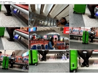 候车室 黑 丝 交叉TUI玩鞋 美 女