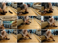 鞋柜试穿 黑 丝 高跟鞋的ROU SI WA 美 女